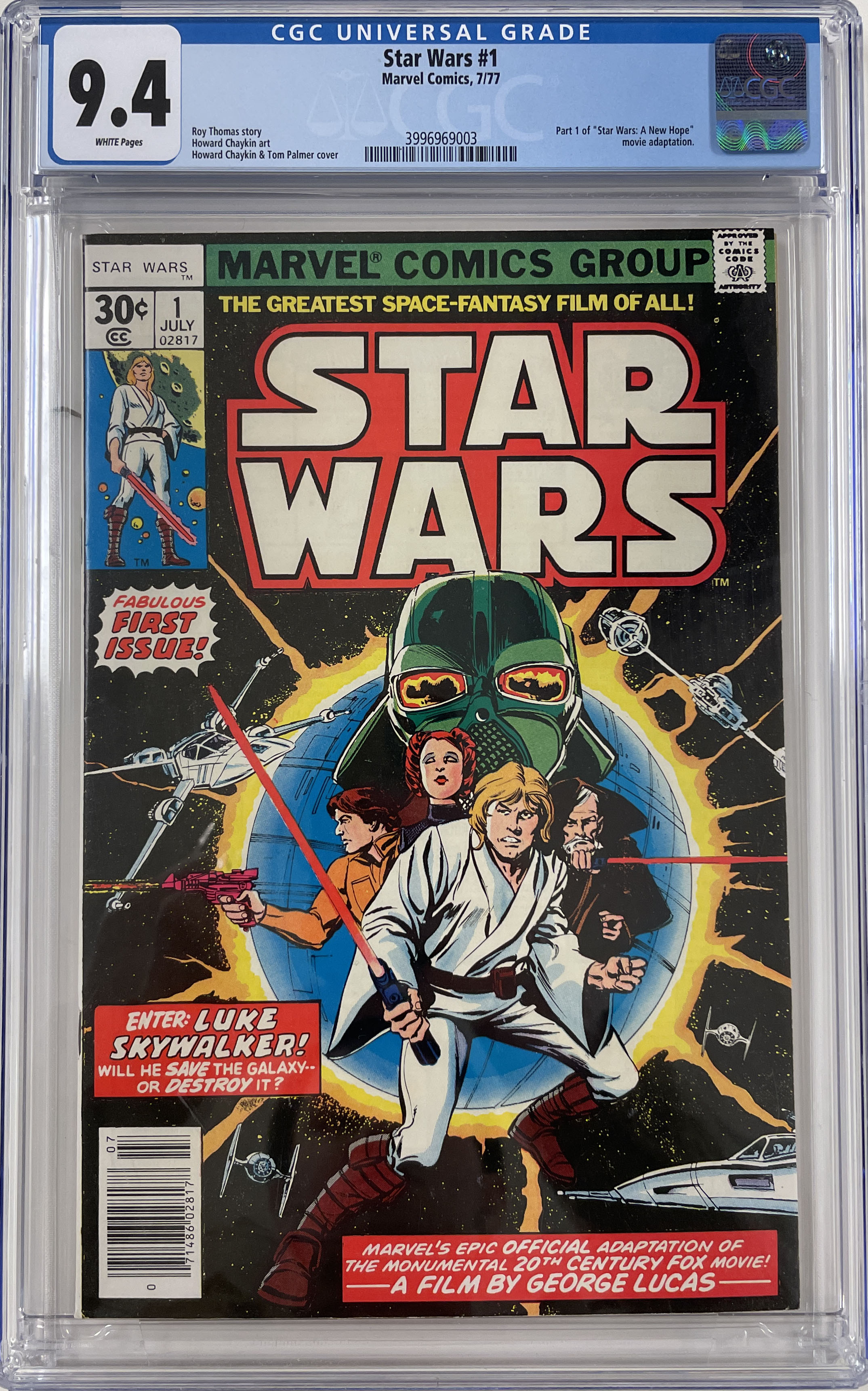 Star Wars #1 CGC 9.4 Front Cover