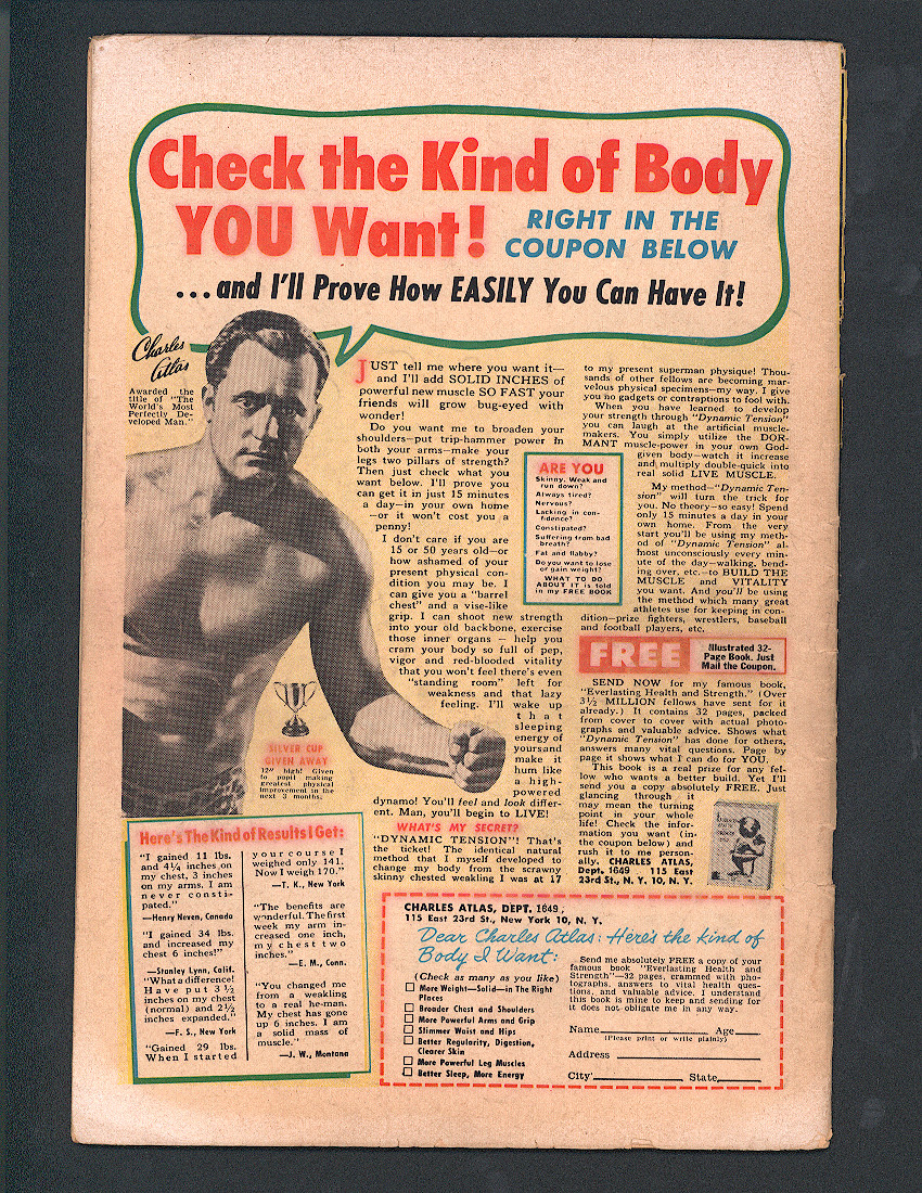 Tales From The Crypt #40 VG Back Cover