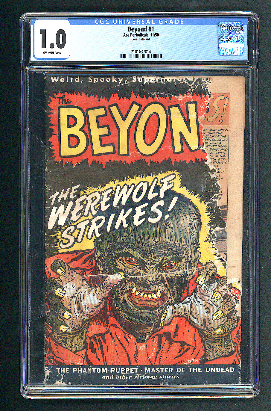 Beyond, The #1 CGC 1.0 Front Cover