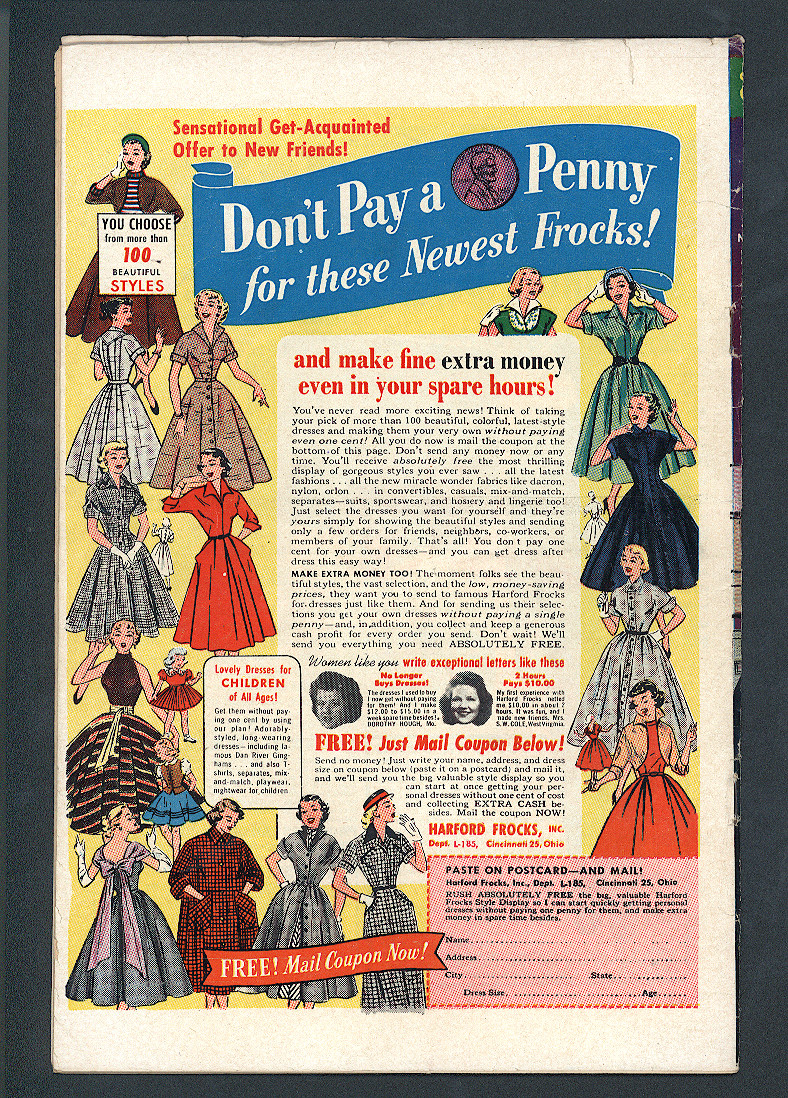 Chamber of Chills(1950) #21 VG/F Back Cover