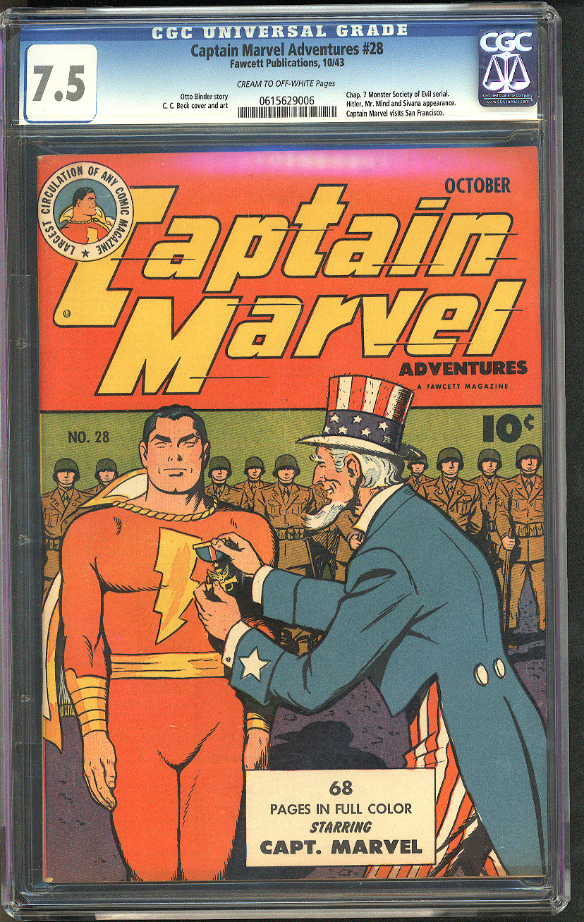 Captain Marvel Adventures #28 CGC 7.5 Front Cover