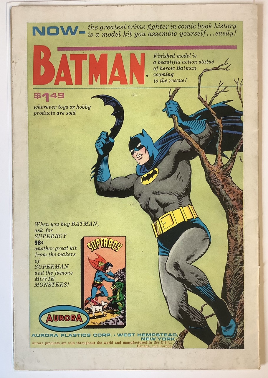 Batman #171 VG+ Back Cover