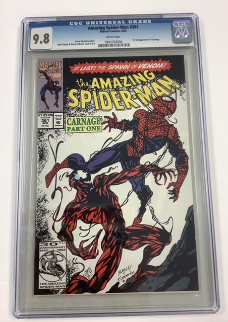 Amazing Spider-Man #361 CGC 9.8 Front Cover
