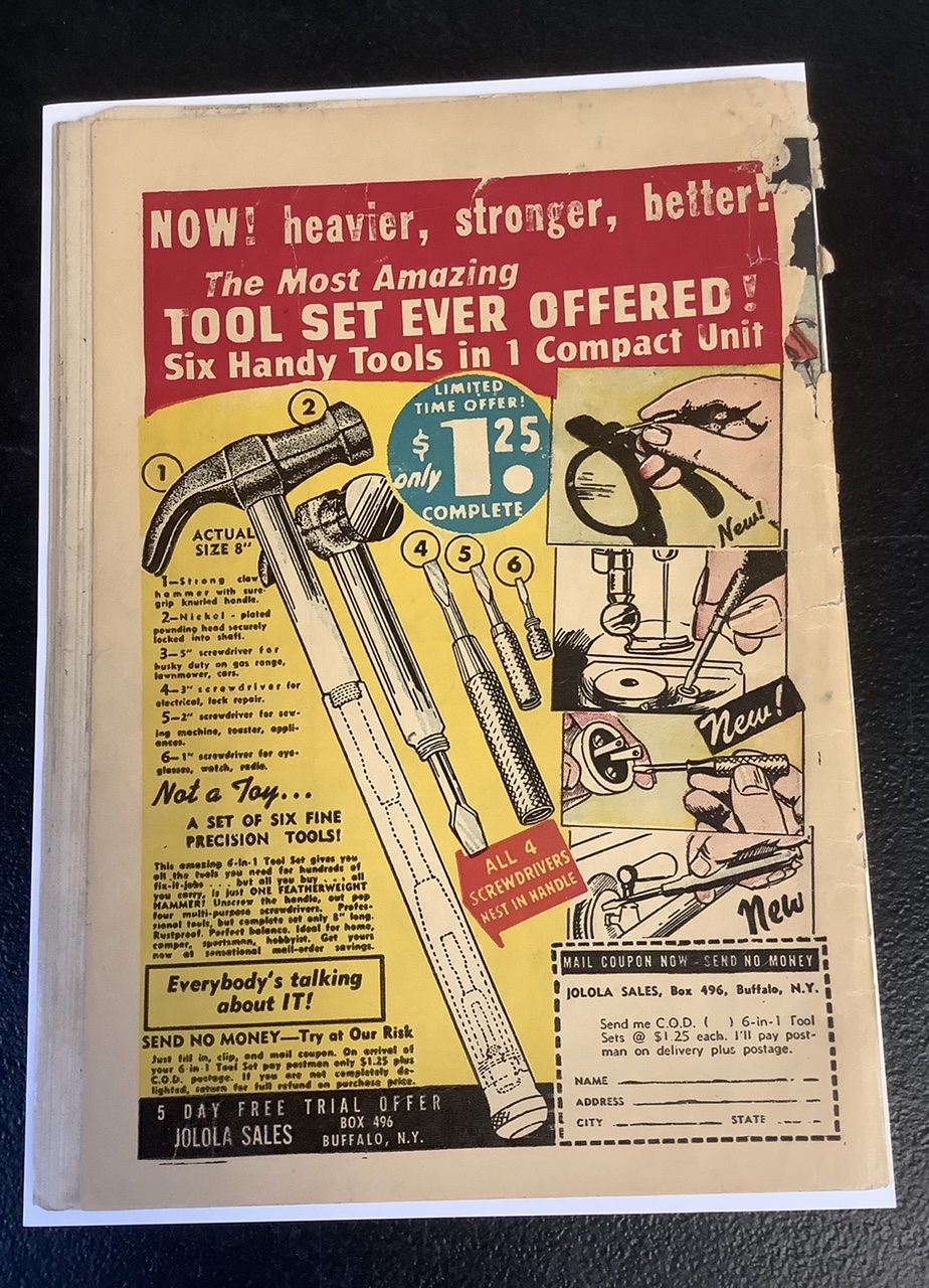 Strange Mysteries #5 G+ Back Cover