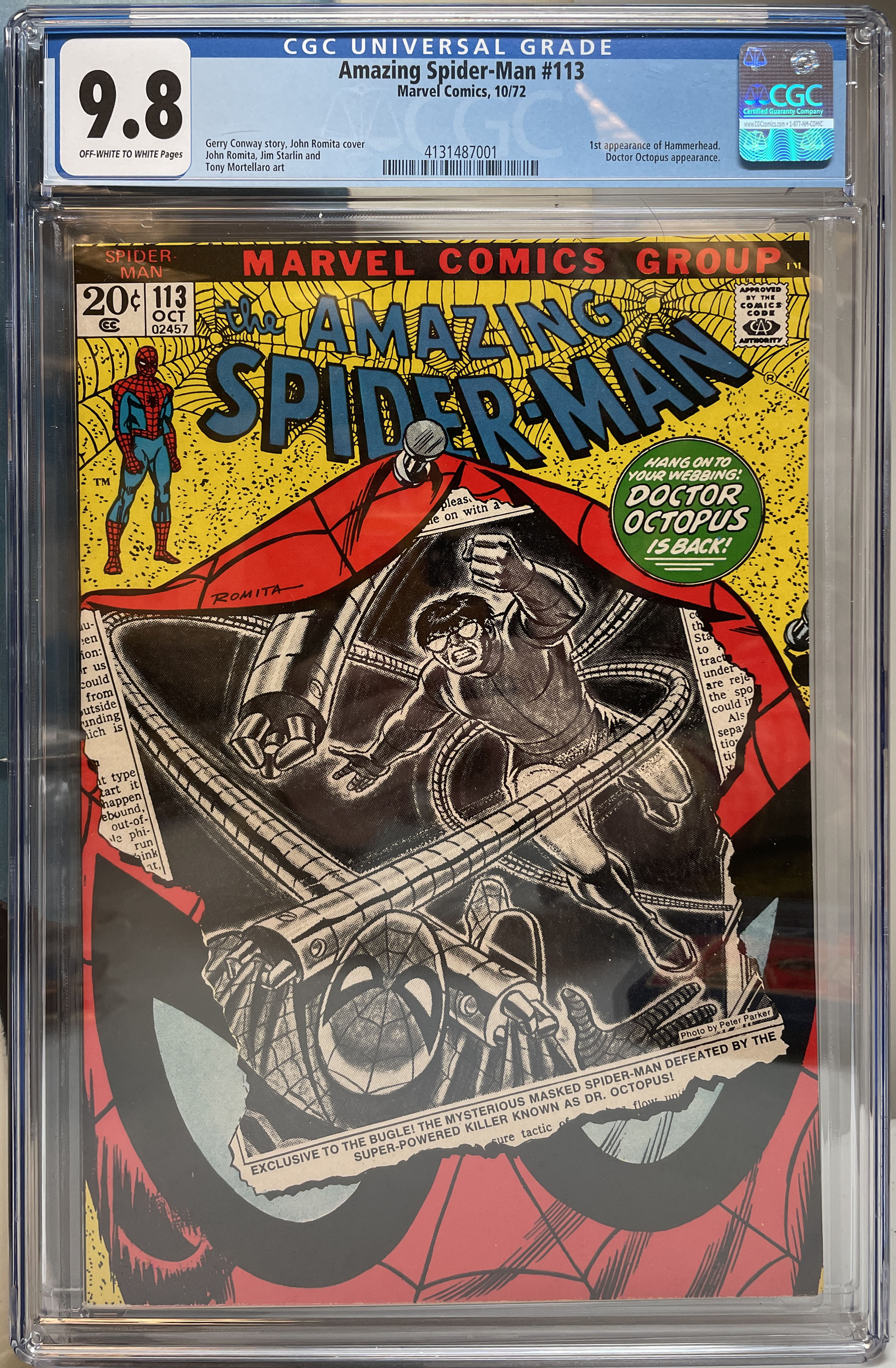 Amazing Spider-Man #113 CGC 9.8 Front Cover