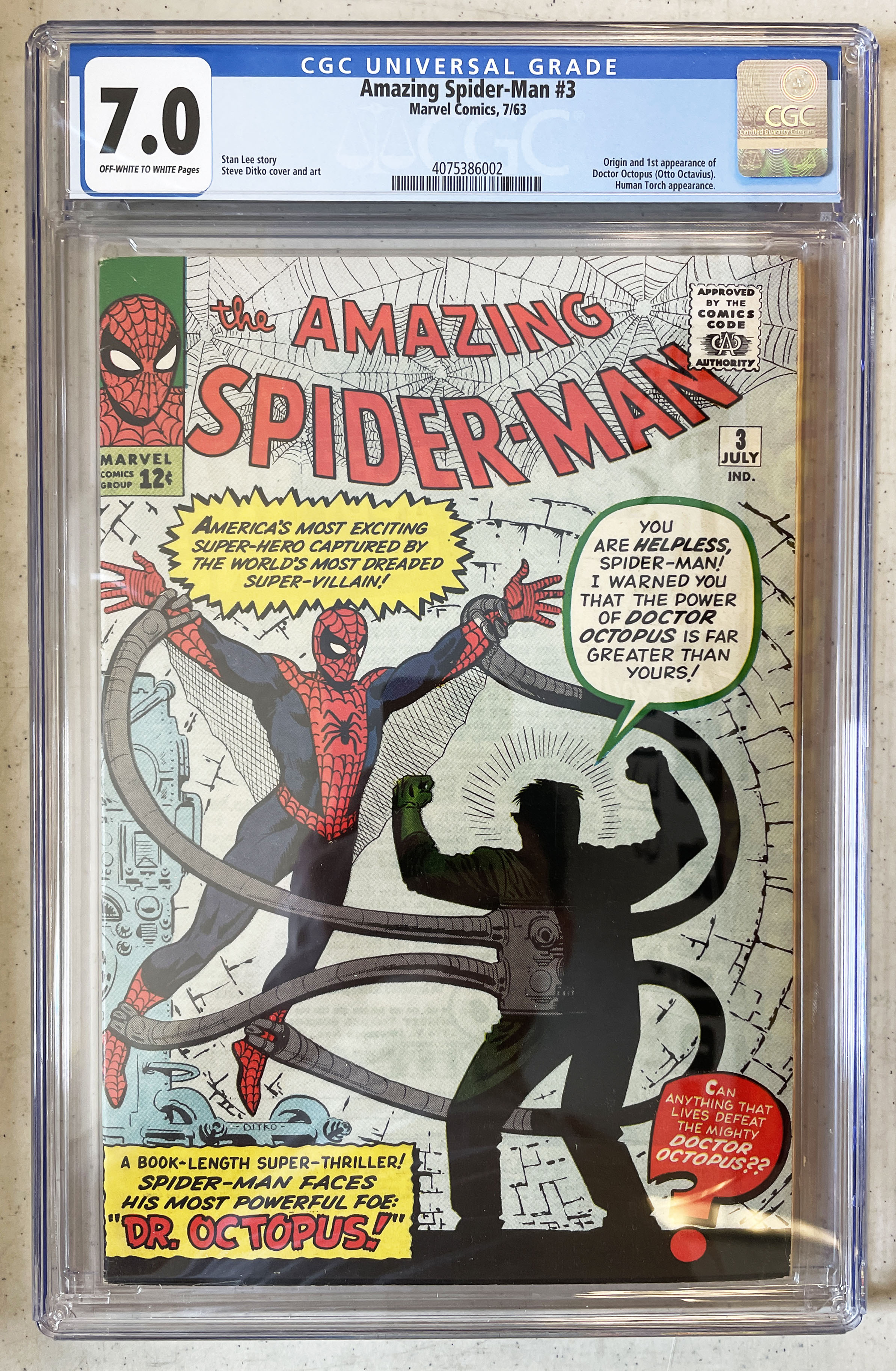 Amazing Spider-Man #3 CGC 7.0 Front Cover