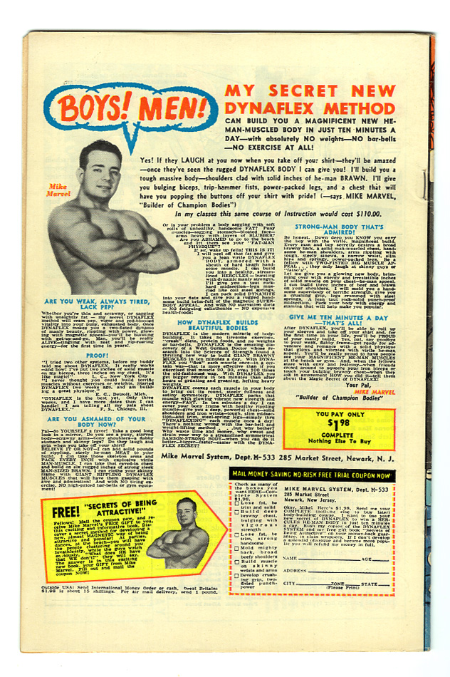 Tales of Suspense (Superheroes) #66 VF+ Back Cover