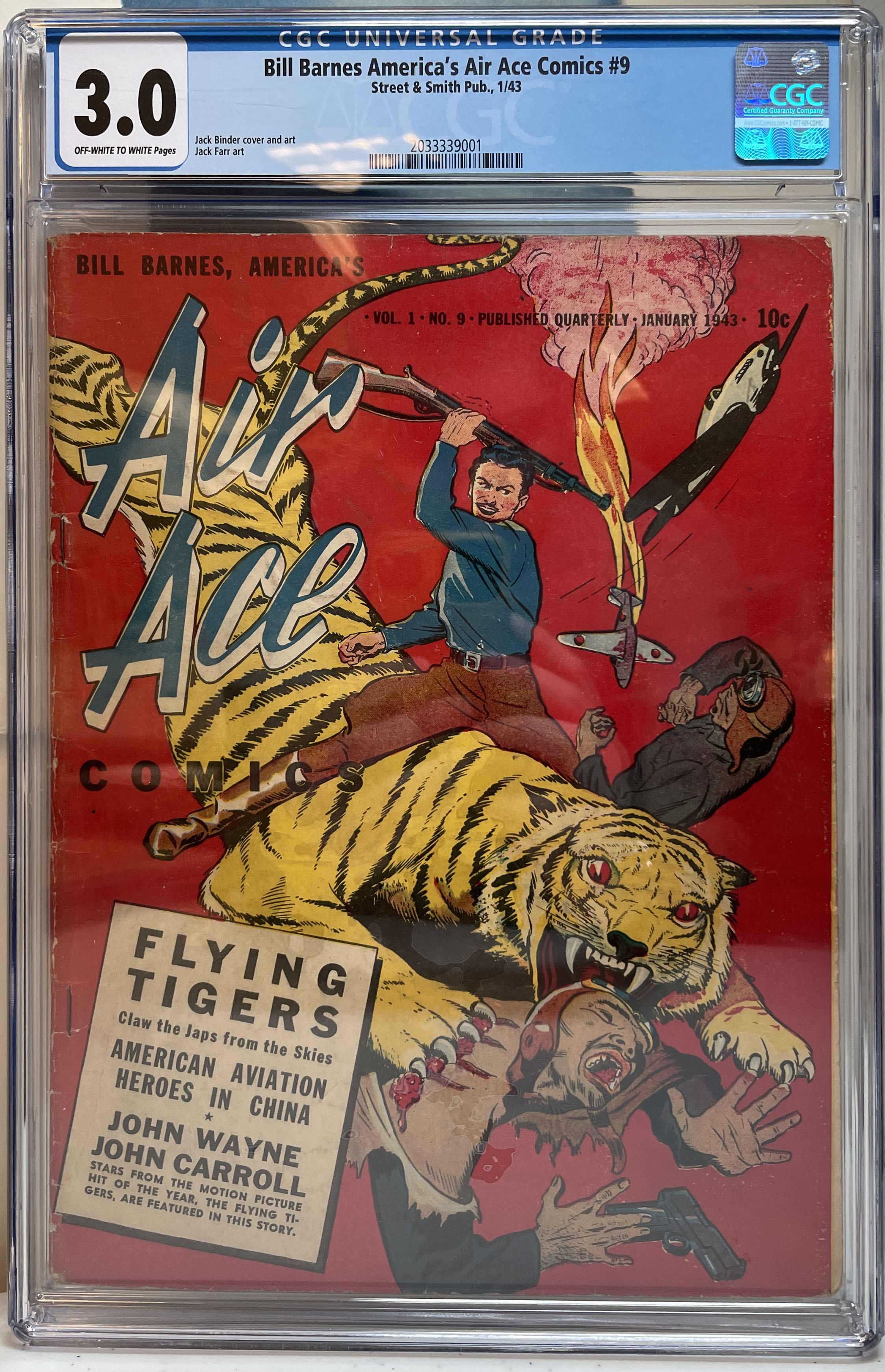 Air Ace(Vol. 1) #9 CGC 3.0 Front Cover