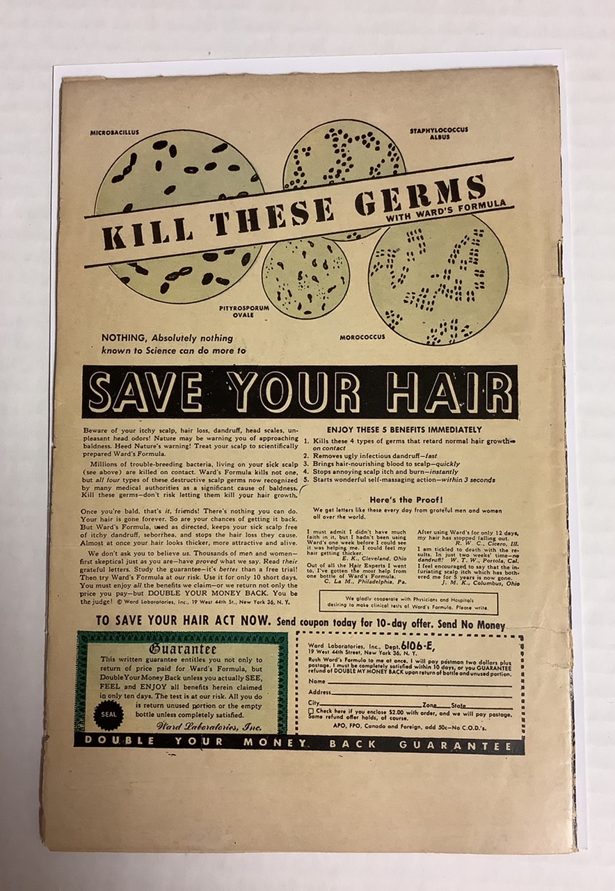 Weird Mysteries #12 VG/F Back Cover