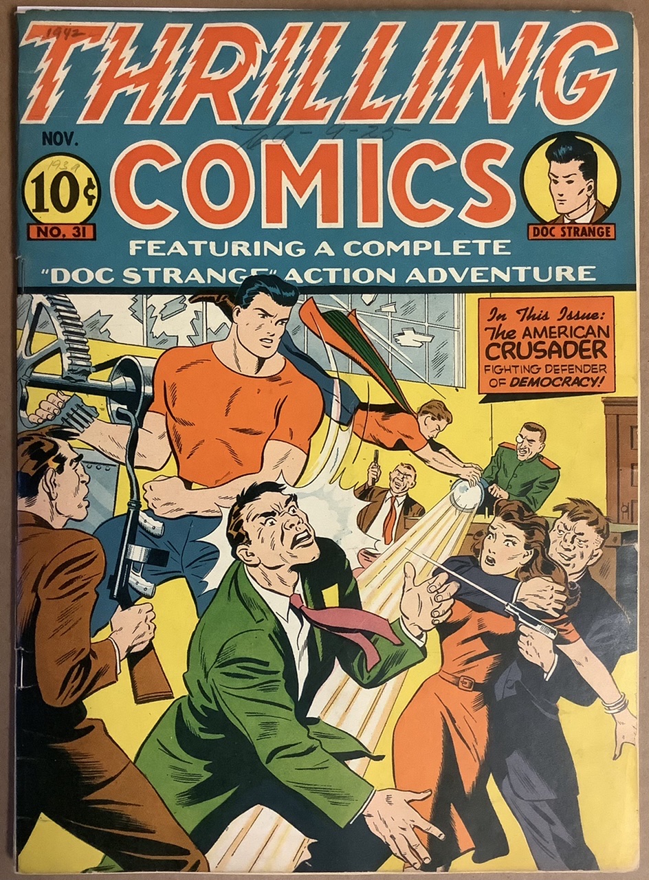 Thrilling Comics #31 F- Front Cover