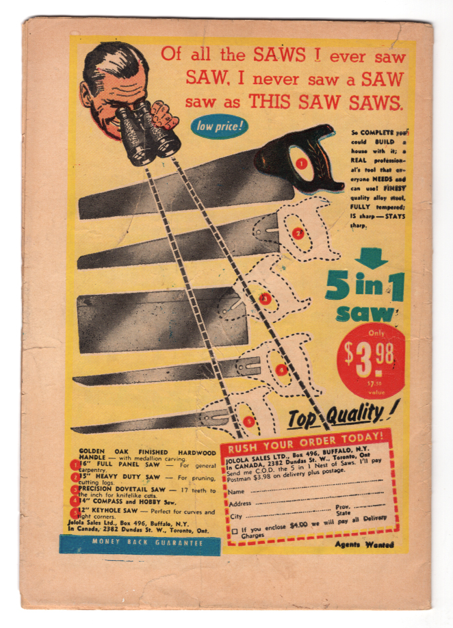 Journey Into Fear #13 VG Back Cover