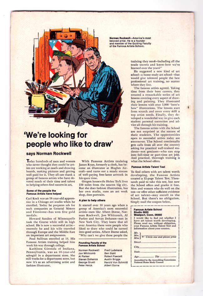 Marvel Super-Heroes #13 VF Back Cover