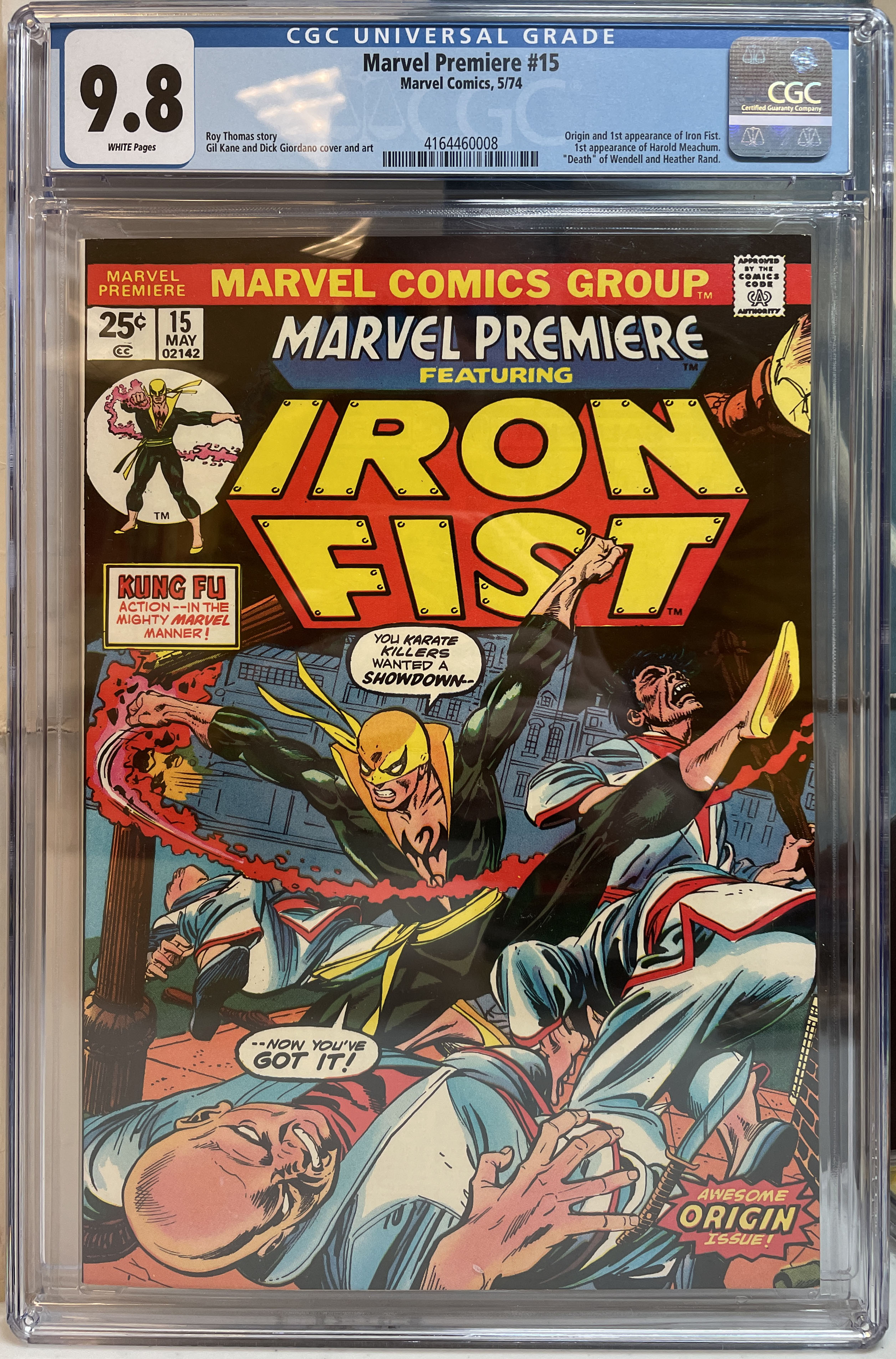 Marvel Premiere #15 CGC 9.8 Front Cover