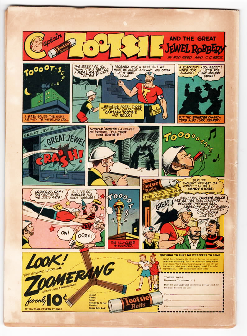 More Fun Comics #94 F/F+ Back Cover