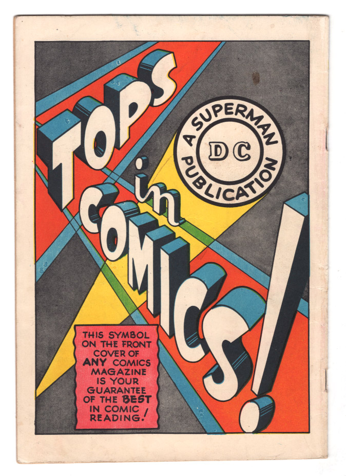 Sensation Comics #76 F/VF Back Cover