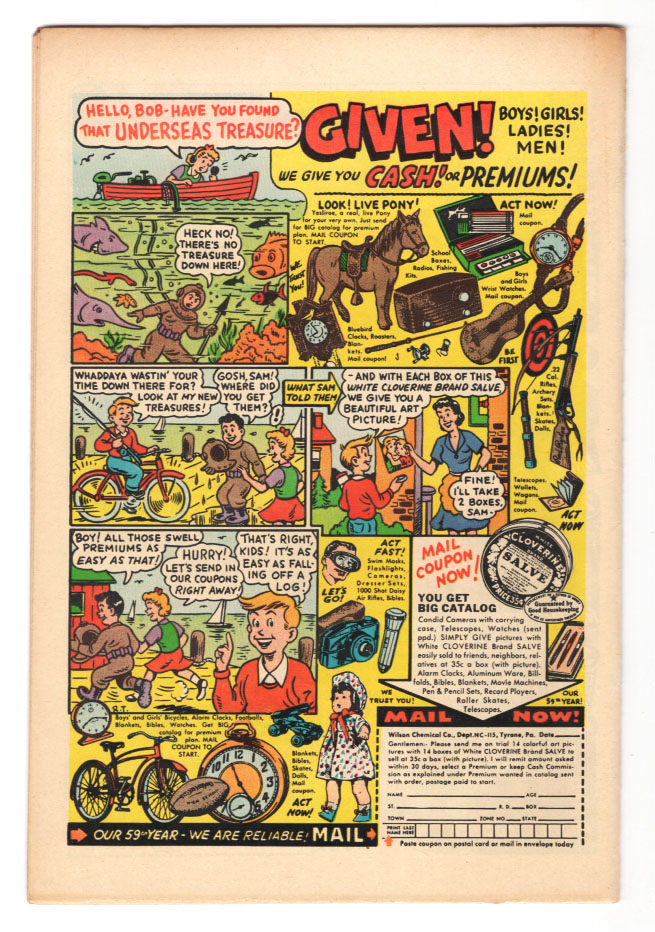 Superboy #33 VF Back Cover