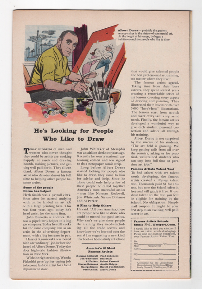 Tales of Suspense (Pre-Hero) #35 NM Back Cover