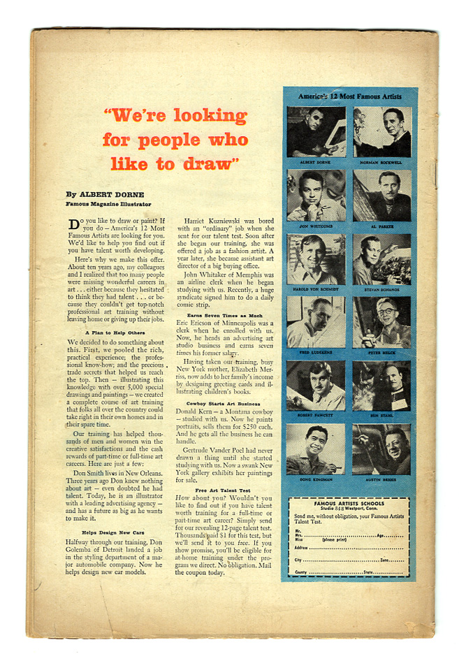 Tales of Suspense (Pre-Hero) #3 VG+ Back Cover