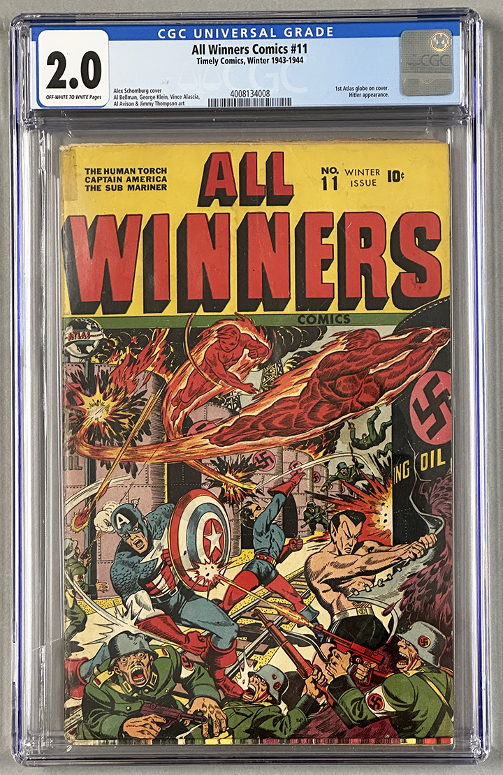 All Winners Comics #11 CGC 2.0 Front Cover