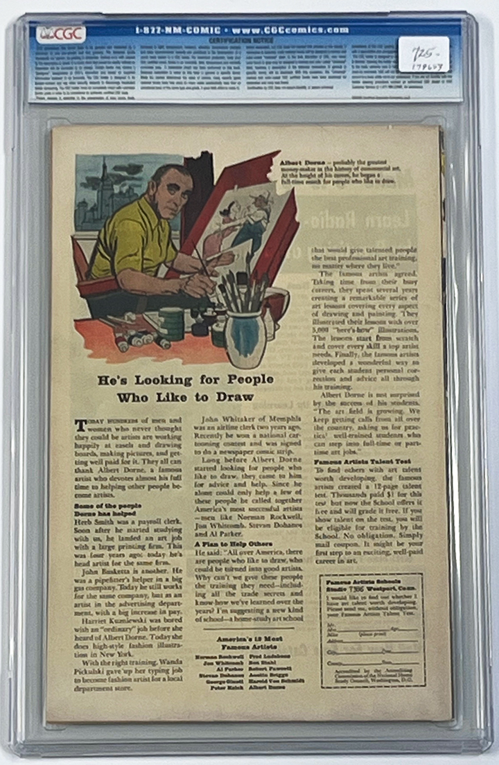 Avengers #9 CGC 8.0 Back Cover