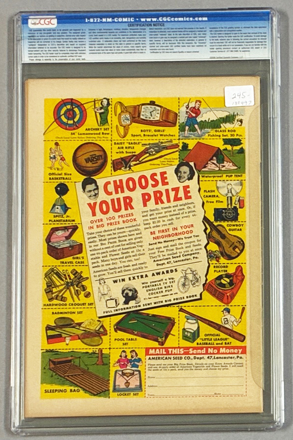 Batman #107 CGC 6.0 Back Cover