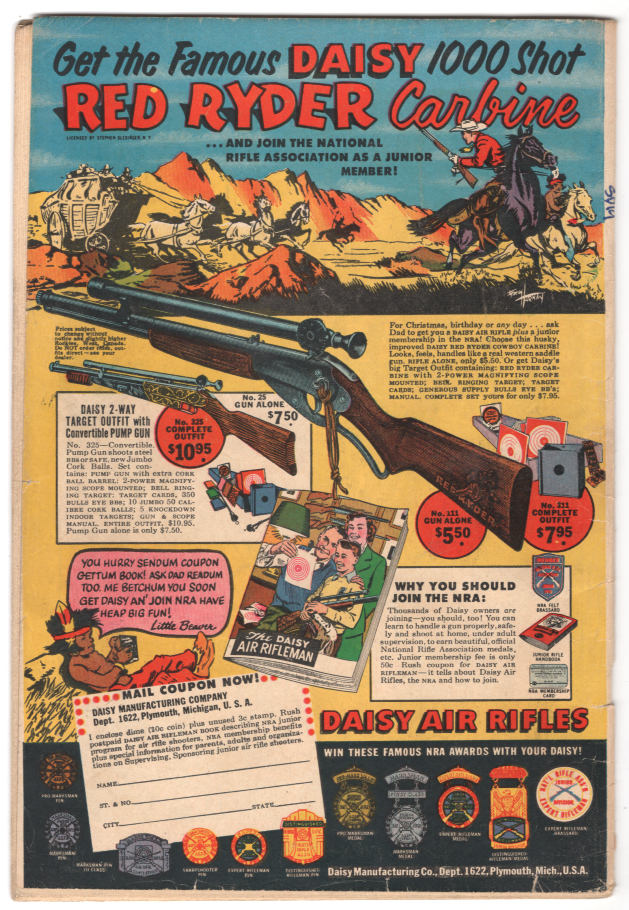 Batman #69 VG/F Back Cover