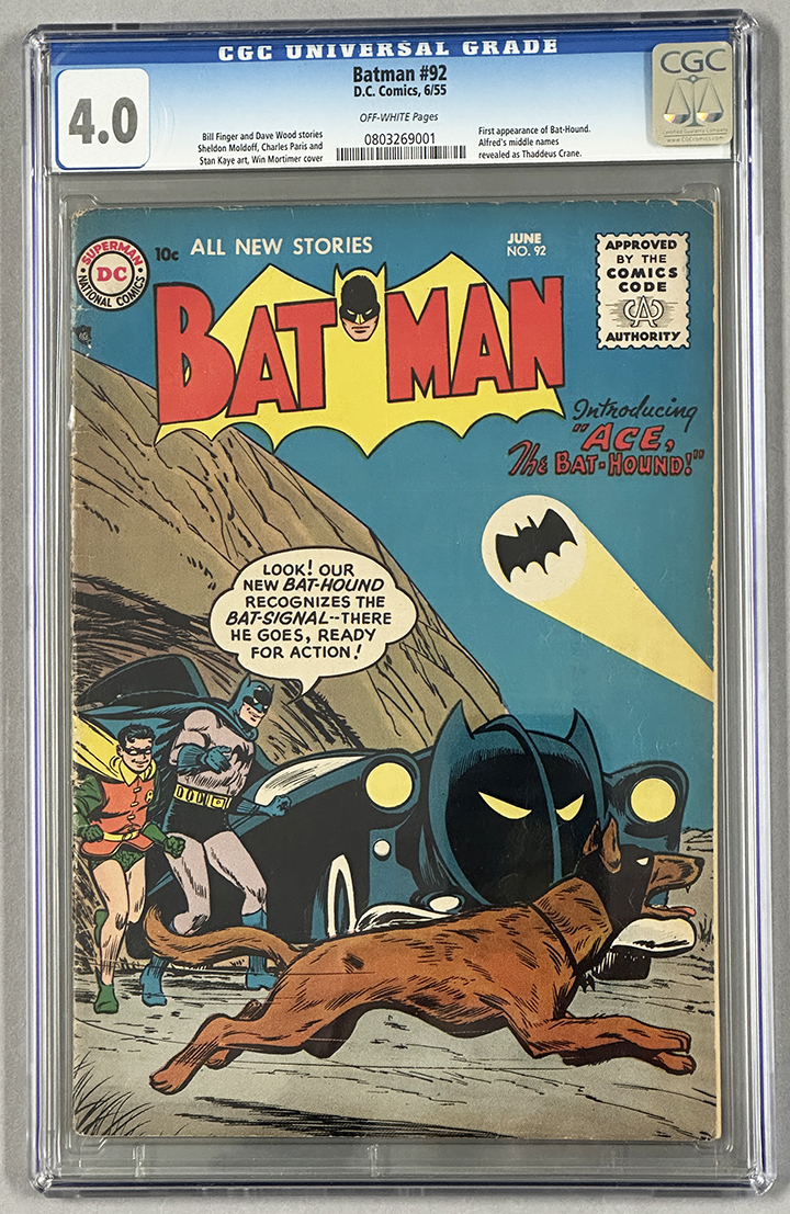 Batman #92 CGC 4.0 Front Cover
