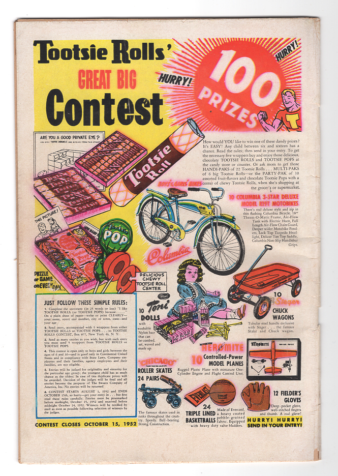 Batman #73 VG- Back Cover