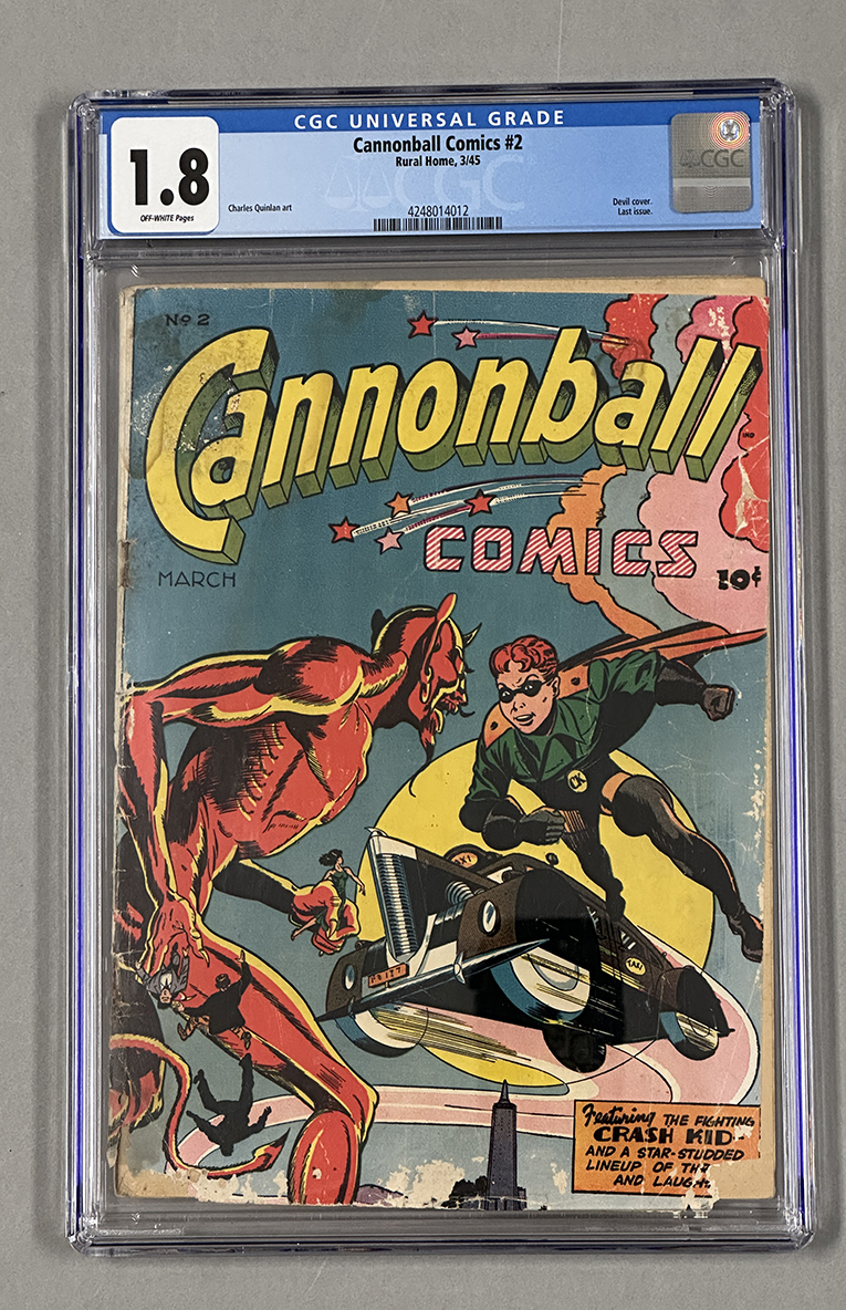 Cannonball Comics #2 CGC 1.8 Front Cover