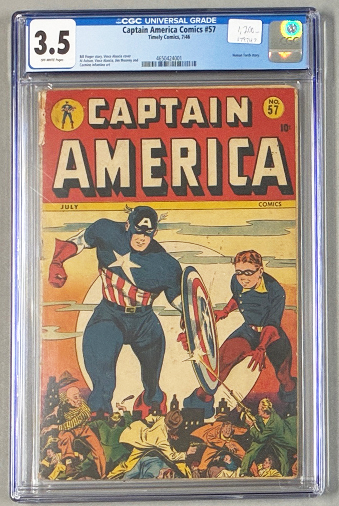 Captain America Comics #57 CGC 3.5 Front Cover