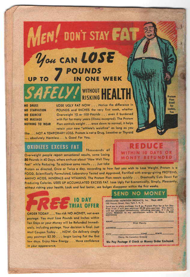 Captain America Comics #69 G Back Cover