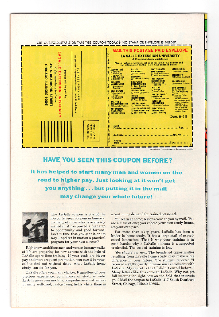 Captain America #171 NM Back Cover
