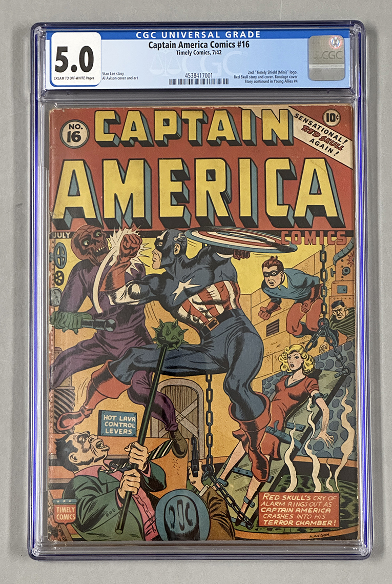Captain America Comics #16 CGC 5.0 Front Cover