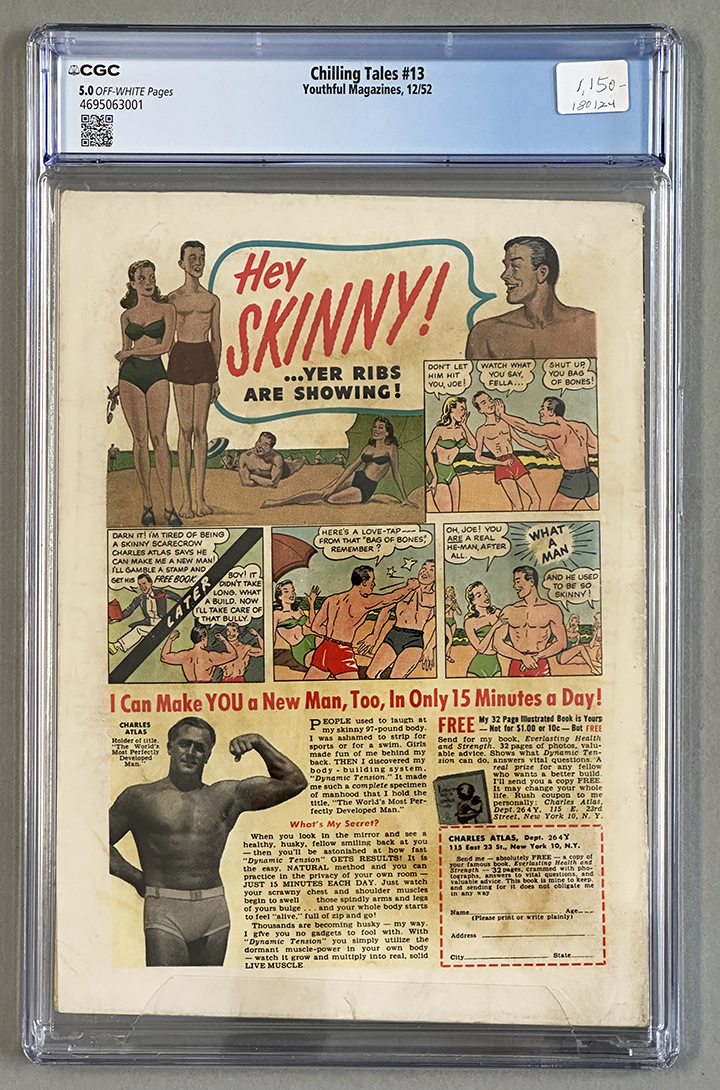 Chilling Tales #13 CGC 5.0 Back Cover