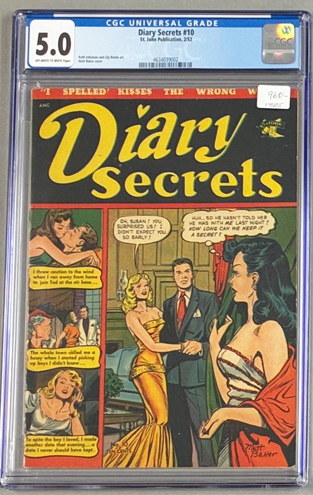 Diary Secrets #10 CGC 5.0 Front Cover