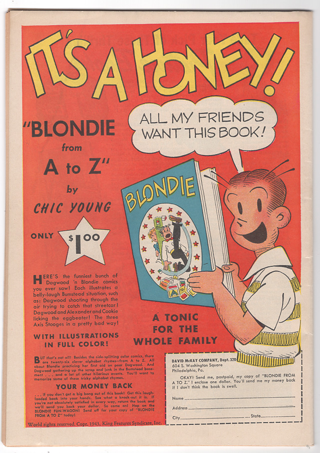 Feature Book #37 VF/NM Back Cover