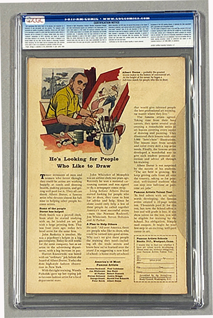 Fantastic Four #15 CGC 7.0 Back Cover