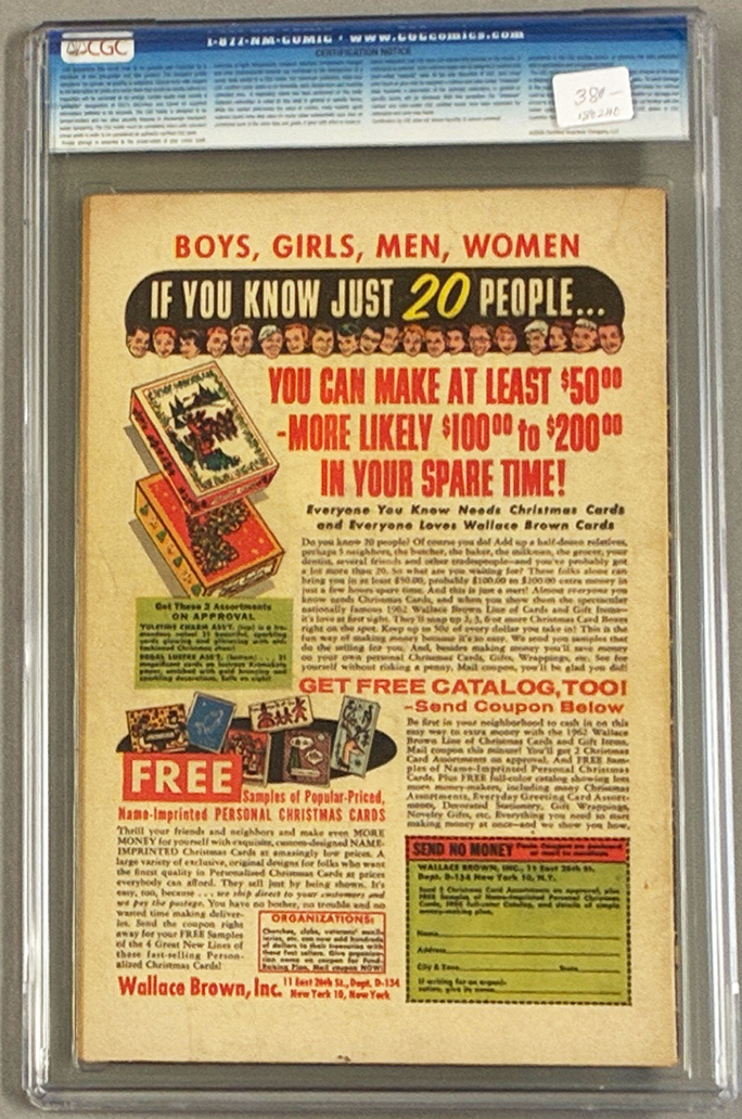 Fantastic Four #7 CGC 4.5 Back Cover