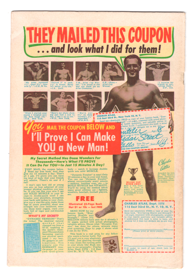 Fighting American (Prize) #3 VF Back Cover