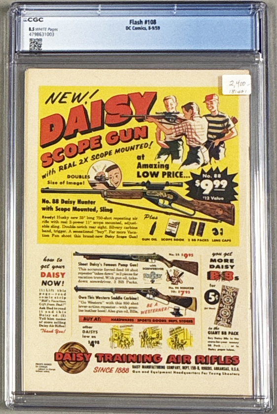 Flash (Silver Age) #108 CGC 8.5 Back Cover