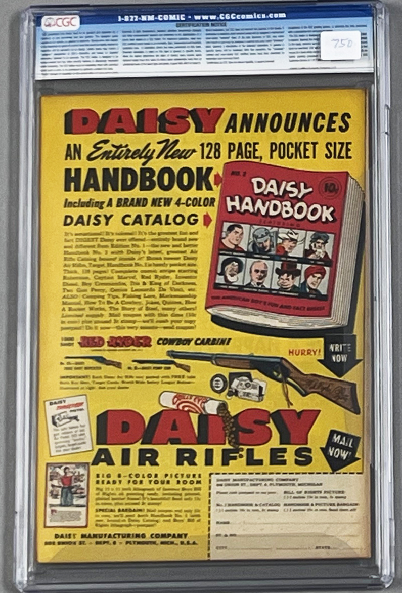 Flash (Golden Age) #98 CGC 5.0 Back Cover