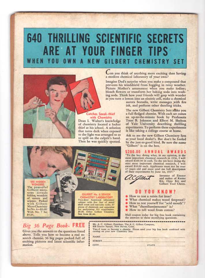 Funnies #3 VG/F Back Cover