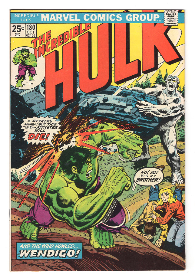 Hulk #180 VF+ Front Cover