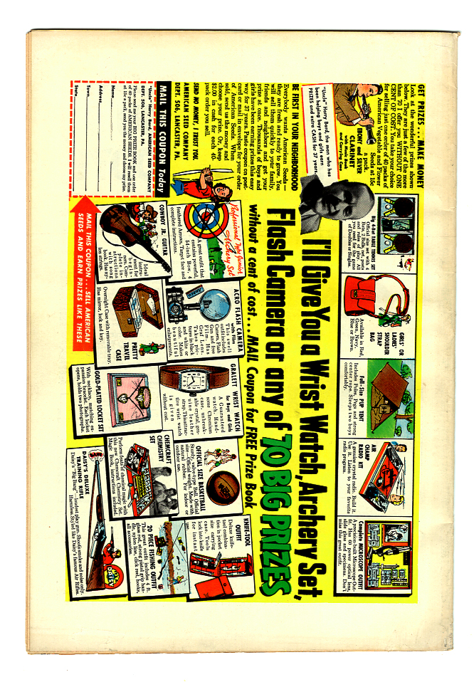 Journey Into Mystery (Pre-Hero) #23 VF- Back Cover