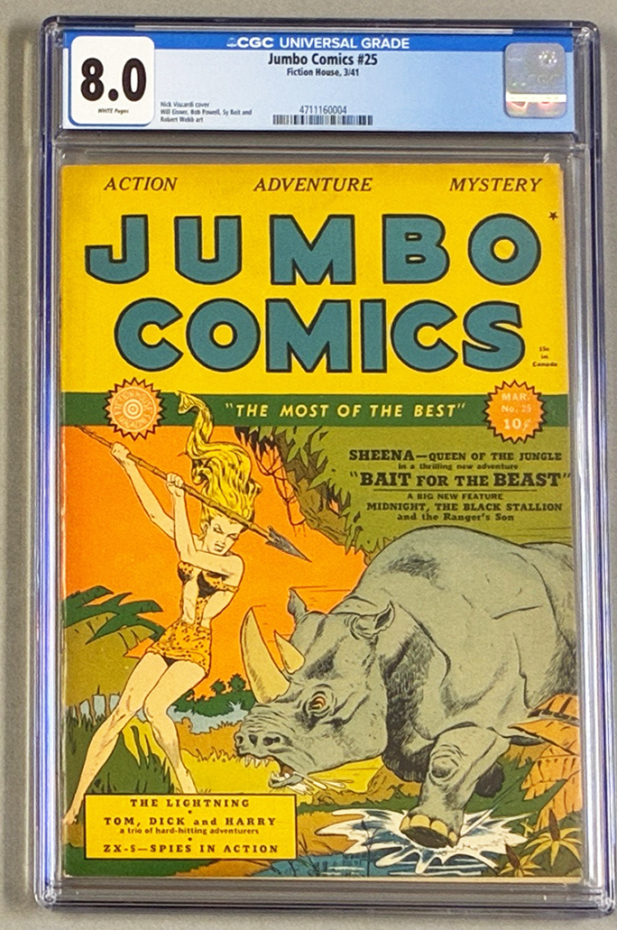 Jumbo Comics #25 CGC 8.0 Front Cover