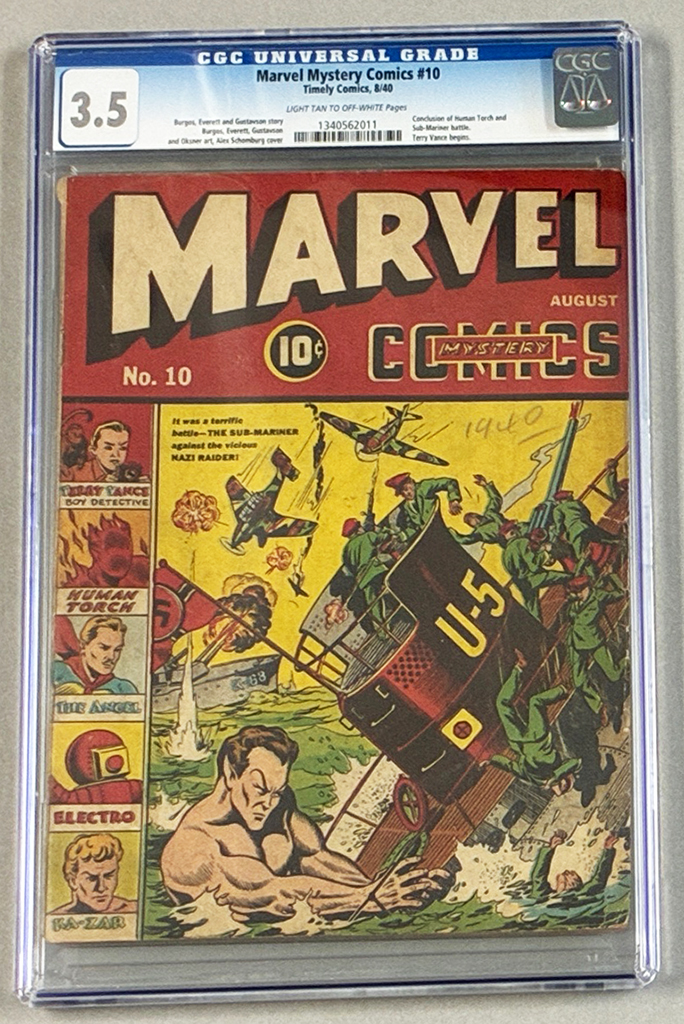 Marvel Mystery Comics #10 CGC 3.5 Front Cover