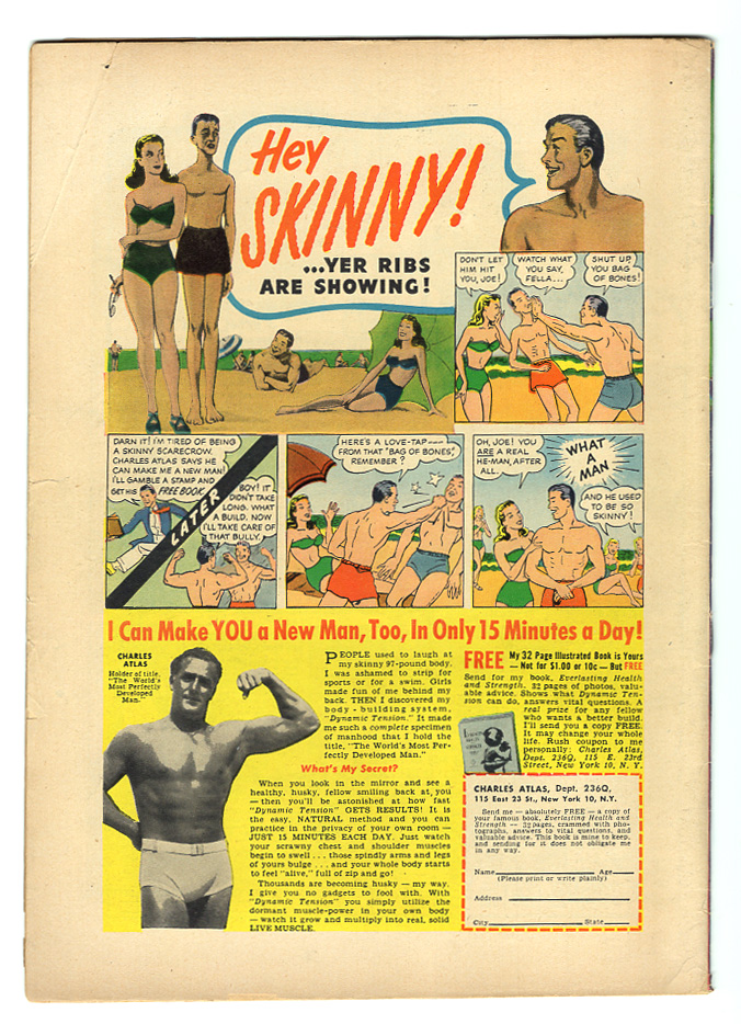 Planet Comics #66 VG+ Back Cover