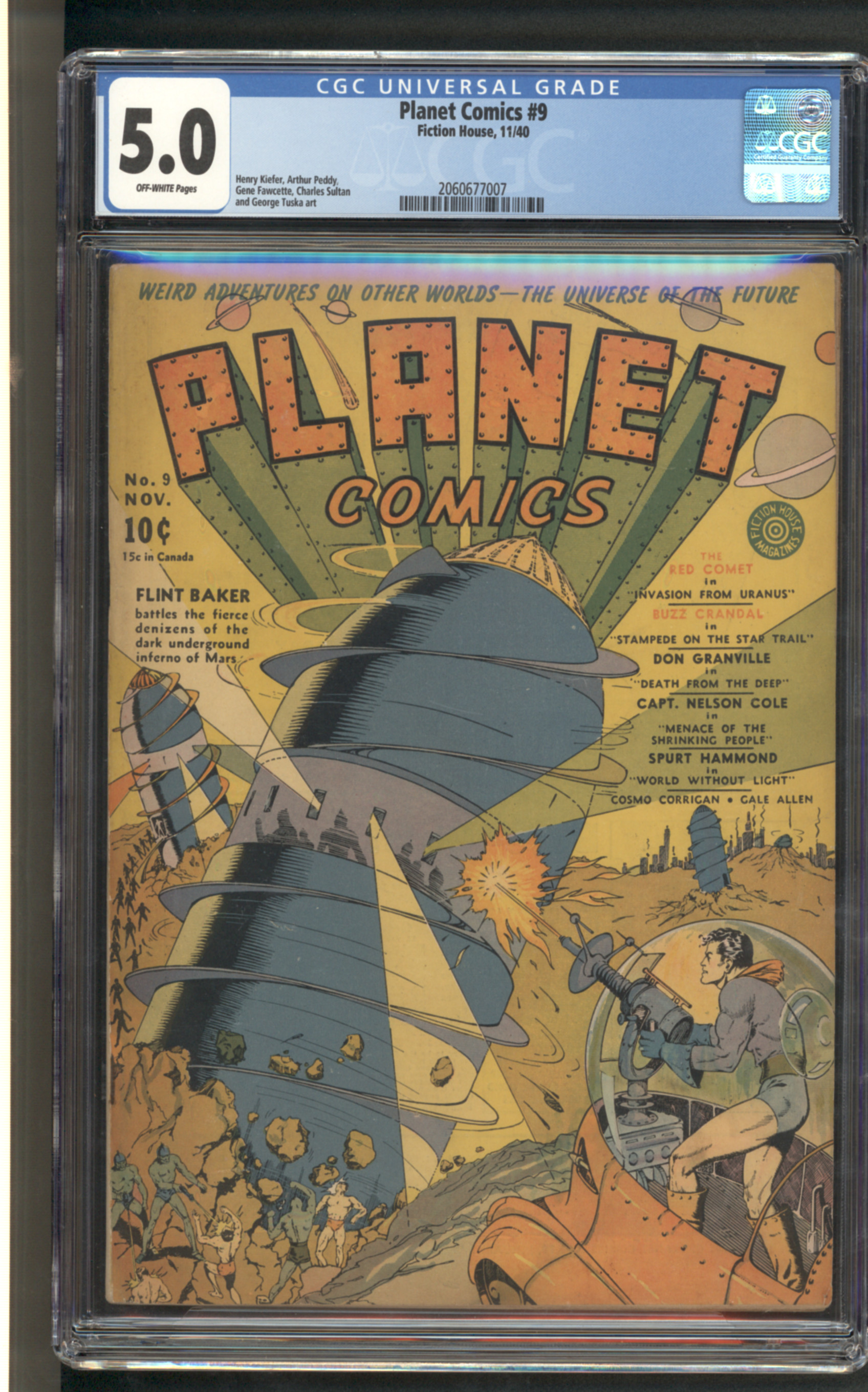 Planet Comics #9 CGC 5.0 Front Cover