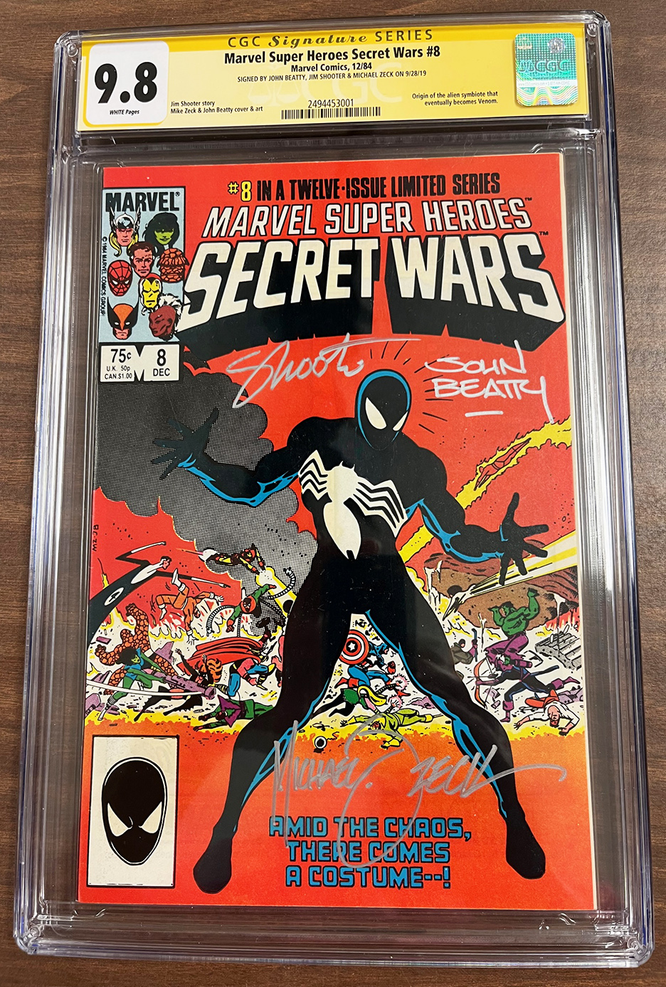 Marvel Super Heroes Secret Wars #8 CGC 9.8 Front Cover
