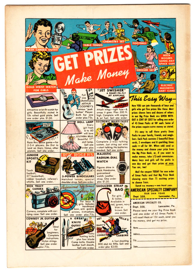 Space Ace #5 F+ Back Cover